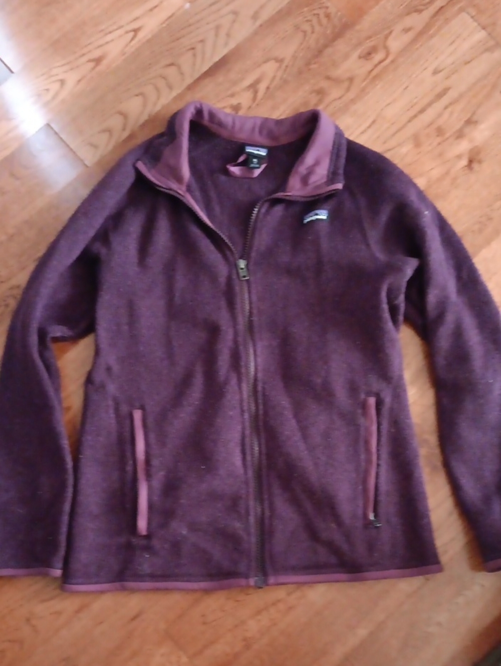 Patagonia Girl's Plum Full-Zip Sweater Jacket
